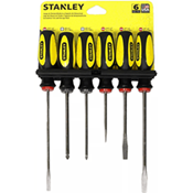 DESARMADOR STANLEY JGO 6 PZ (60-060S)<br><br>Código: 1496