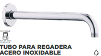 BRAZO P/REG INOX 40 CM (CUE-004) <br><br>Código: 3631