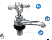 LLAVE IND LAVABO MAN CRUZ  (PZA) (MZL4208) <br><br>Código: 5192