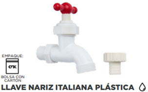 LLAVE NARIZ 1/2″ PLAST C/CONEX (VNPI13)<br><br>Código: 5272