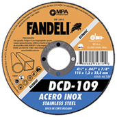 FANDELI DISCO CORTE MET 4 1/2″ INOX (DCD-109)<br><br>Código: 0096