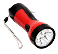 LINTERNA 4 LED RECARG  ROJO/NEGRO (LIN-006)<br><br>Código: 1584